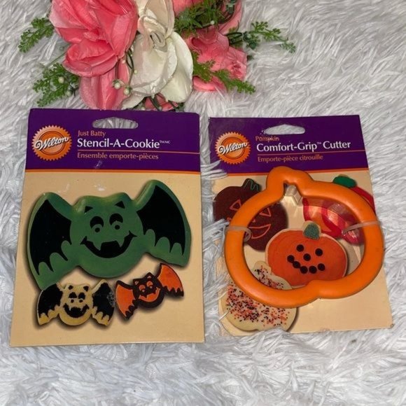 Wilton Kitchen Wilton Halloween Cookie Cutters Pumpkin And Bat